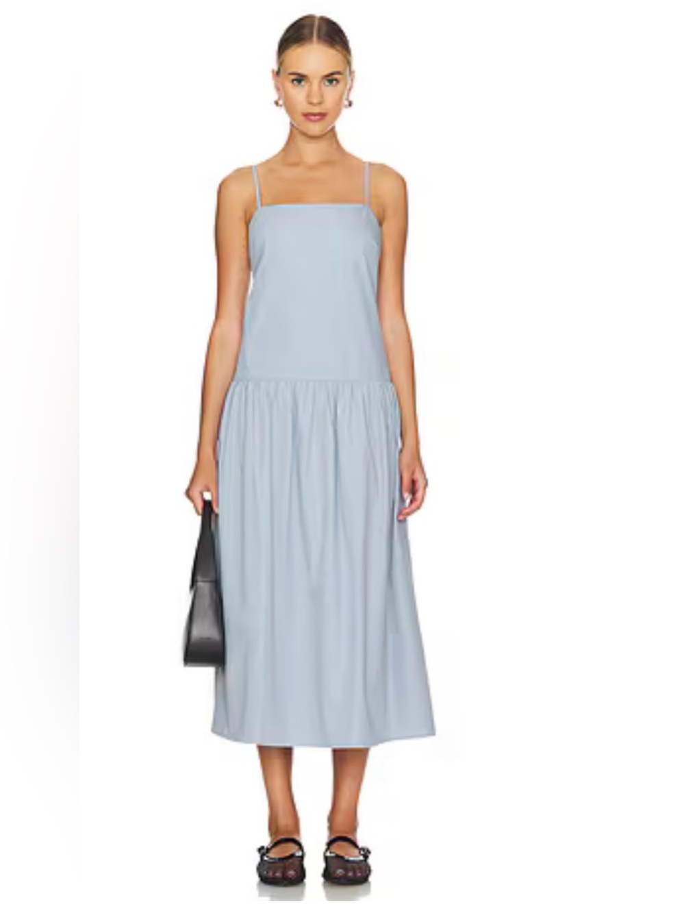 Light Blue Spaghetti-Strap Midi Dress - Breezy Everyday Style